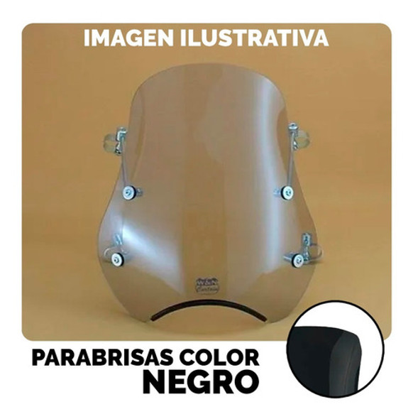 Parabrisas Curtain Universal Sport Italy 4 Soportes Negro Um 0