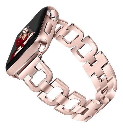 Correa De Reloj Para Apple Watch 38/40/41mm Rosa Dorado_a 0
