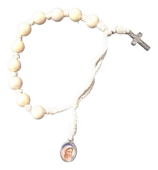 Denario De Plástico Fino Medalla A Color De La Virgen Y Cruz 0