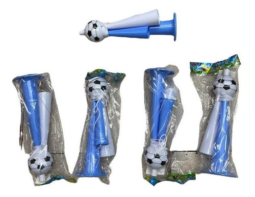 Corneta Bocina Triple C/ Pelota Argentina 23 Cm X5 0