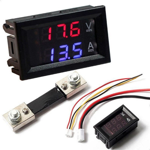 Voltímetro Amperímetro + Shunt Resistor 50a Dc 0-100v 0