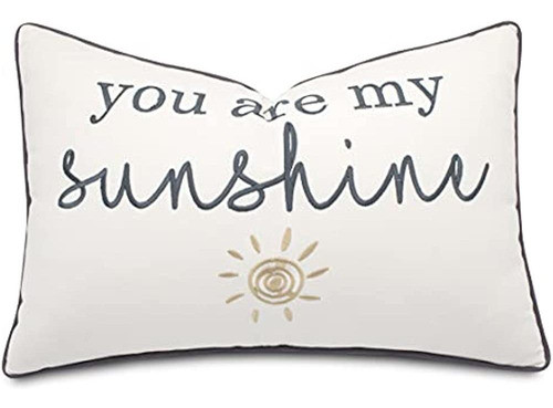 Yugtex You Are My Sunshine Algodón Bordado Lumbar Decorativo 0