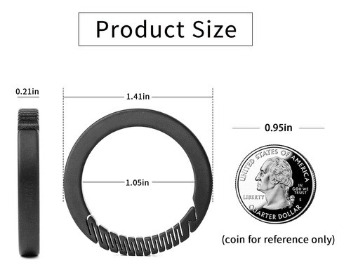 Mosquetón Llavero Clip 2 Llaveros Titanio Liberación Rápida 1
