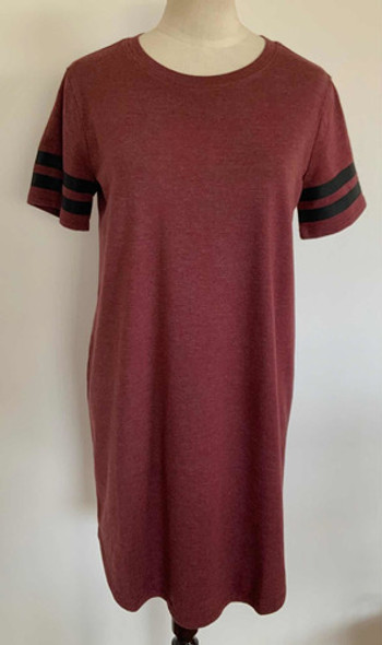 Forever21. Vestido Bordo Manga Corta. Mujer. Talle S #vec5 1