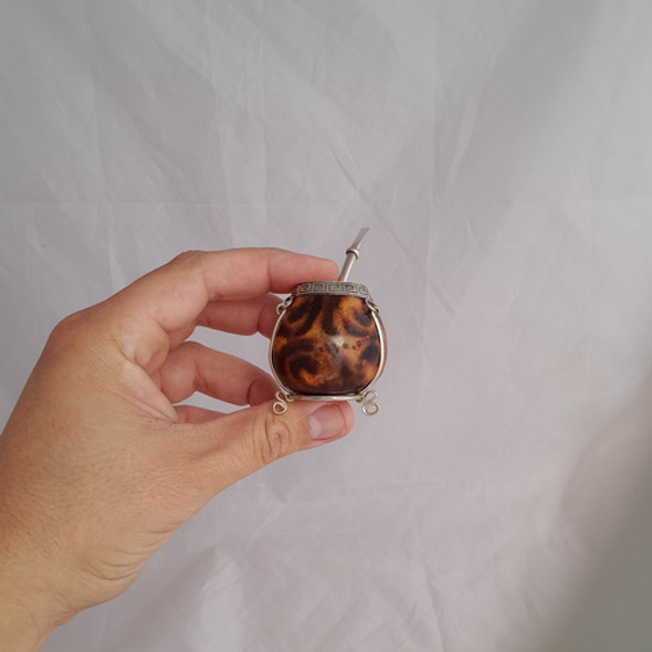 Mate Miniatura. Porito Y Alpaca. Con Bombilla. Funcional. 0