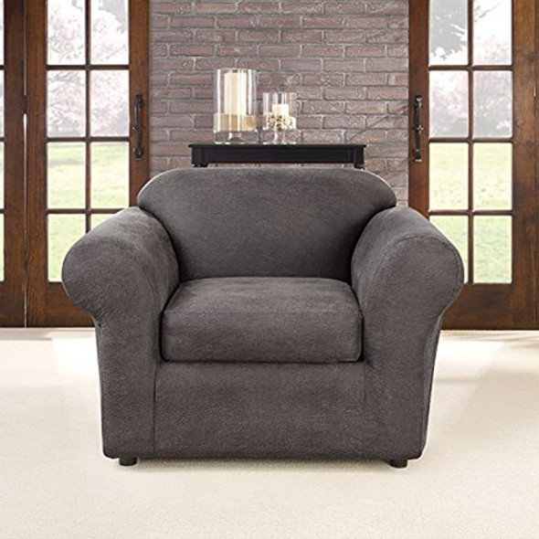 Surefit Ultimate Stretch Leather - Funda Para Silla - Pizarr 1