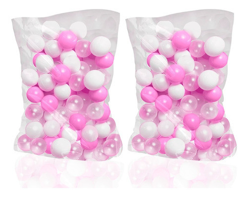 100 Bolinhas Para Piscina | Rosa Pink Princesas | Bpa Free 0