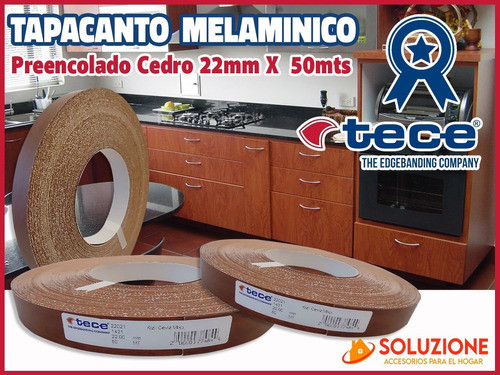 Filo Melaminico Preencolado Cedro 22mm X 50metros Tece 1