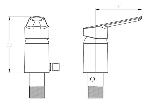 Grifería Para Bidet Aqualia Bruni Monocomando Cromo 1