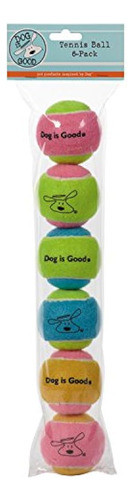 Dog Is Good Pelotas De Tenis Para Perros, Paquetes De 6 0