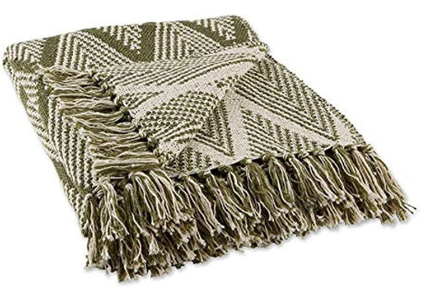 Dii Diamond Throw Collection Manta De Algodón Tejido Con Fle 0