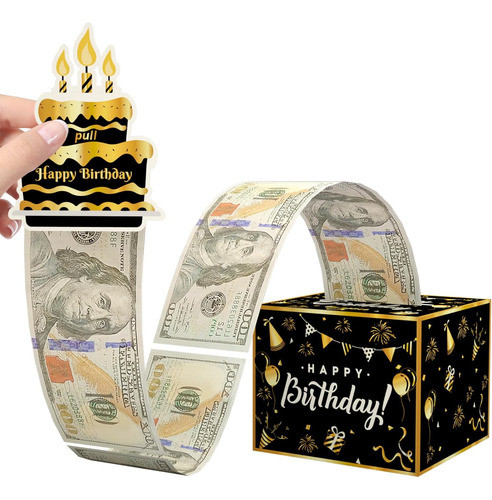 Caja De Sorpresa En Oro Y Negro Para Adultos Y Niños 0