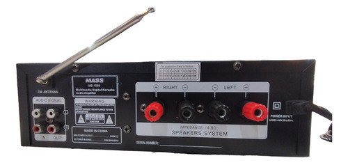 Amplificador Estereo Digital Mass 300w 1