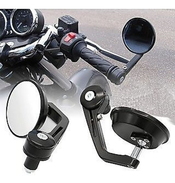 Espejos Sportbike Redondos ,.aluminio Cafe Racer , Moto 1