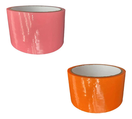 2 Fitas Adesivas Infantis, Fitas Coloridas Rosa E Laranja 1