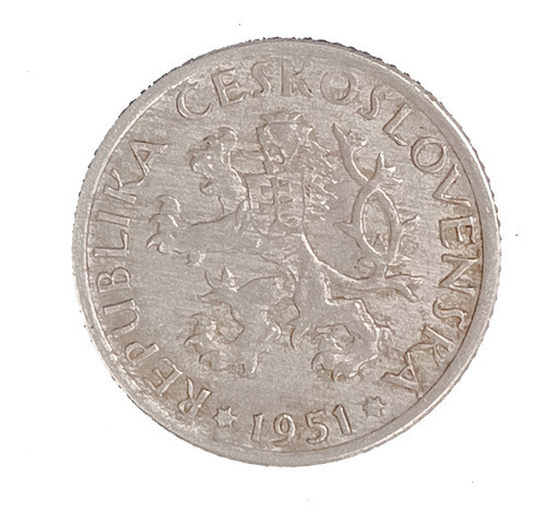 Checoslovaquia 1 Corona 1951 Excelente Km 22 Agricultura 1