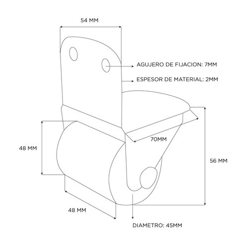 Rueda Angulo Exterior Rojo Kit X 2 Rack Anvil Rab R0133red 1