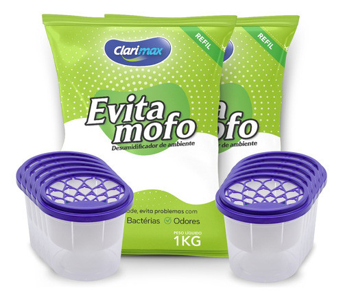 2kg + 10 Potes Cloreto De Calcio - Anti Mofo Refil 0