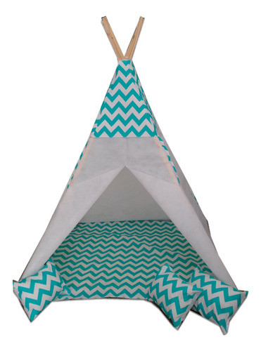 Carpa Teepee + Colchoneta + Banderín + Luces + Almohadones 0