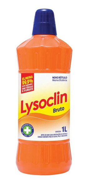 Kit 3 Desinfetante Multiuso 1 Litro Lysoclin Bruto 1