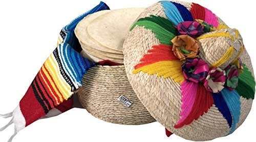 Calentador De Tortilla Mexicana Tejida A Mano Para Fiesta Me 1