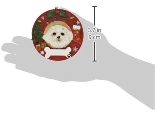 Maltesse Puppycut Navidad Ornamento Guirnalda En Forma De De 1
