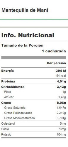 Manteca De Maní 380g Lleve 3 Pague Solo 2 1