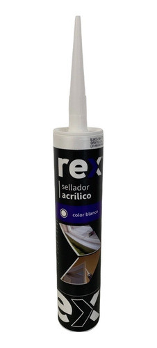 Sellador Acrílico Blanco 300ml Rex+pistola De Silicona -sc 1