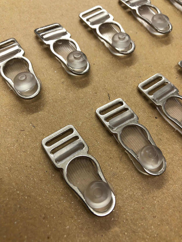 12 Unidades Portaligas Zamac 10 Mm Goma Transparente 1