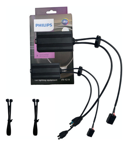 Par Adaptador Farol Canbus Led Philips Canceller H7 12v Novo 0