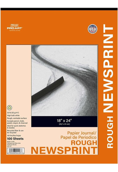 Papel Noticias Pro Art, 45cm X 60cm, 100 Hojas En Bloc 0