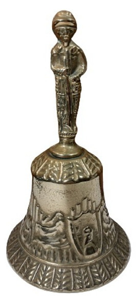 Antiga Sineta Em Bronze Figura De Homem  - R 11073 0