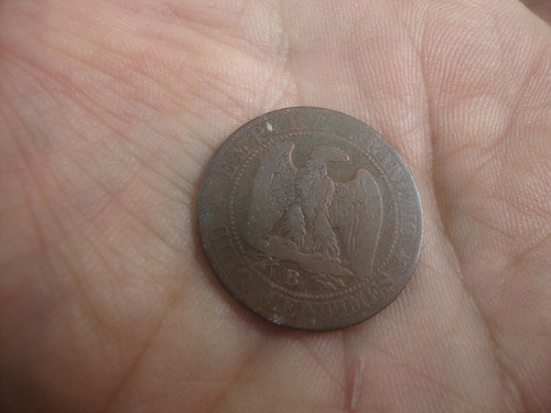 Antigua Moneda 5 Centimes Francais Napoleon Iii - 1.855 - B 1