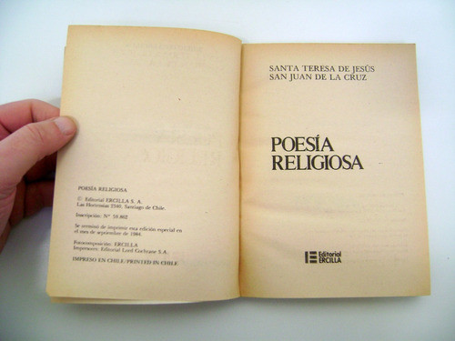 Poesia Religiosa Santa Teresa De Jesus San Juan Cruz Boedo 1