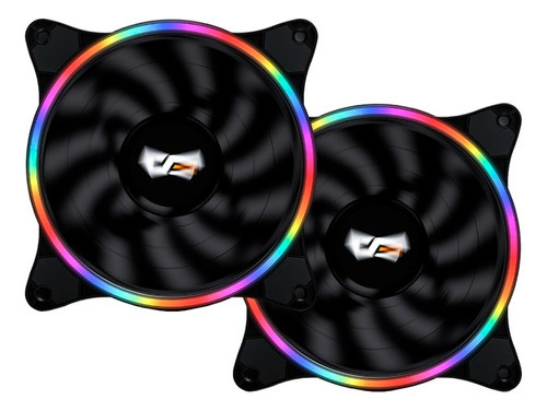 Kit De 2 Fanes Rgb Gamer Computadoras Pc Css 0
