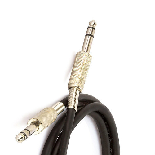 Cabo P10 Para  P10 Estéreo, Preto - 25 Metros - Lnha Pro 1