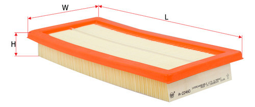 Filtro Aire Peug. Citr. Nemo Bipper (1444xc) 331x146x38.5 0