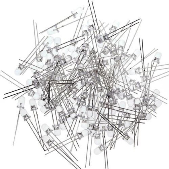 Blanco De 5mm 100pcs Color Ultra Brillante Led Luz Lámpara E 0