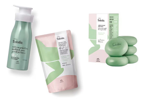 Kit Corporal+repuesto + Jabones Hojas De Limon Todo Dia 0