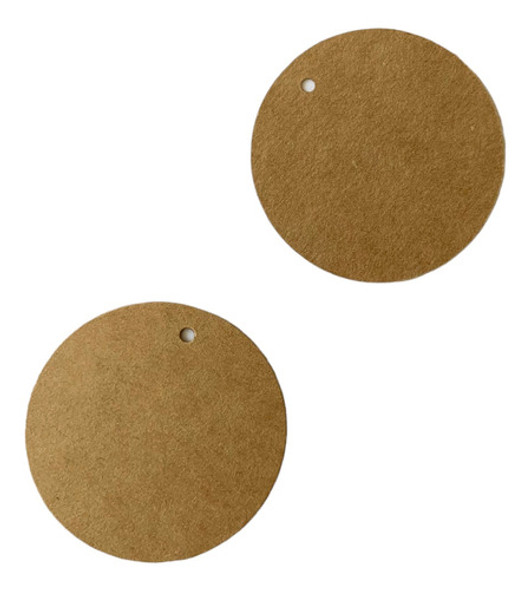 Tag Papel Kraft (forma Circular) X 48 .etiquetas- Fullfesta 0