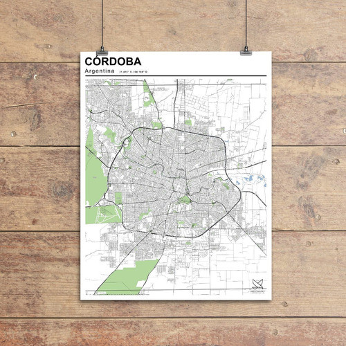 Mapa Ciudad De Córdoba 80cmx61cm 1