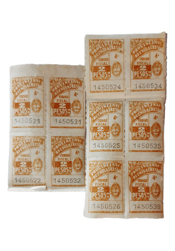 Lote X 10 Estampillas Argentina Bs.as. 2 Pesos Mn Año 1992 0