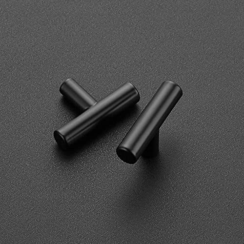 Tiradores De Metal Tipo T Barra 50mm Negro Mate 10u 1