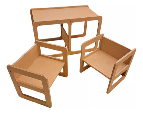 Mesa Montessori + Sillas Montessori Evolutivas Niños Niñas 1