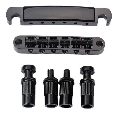 Kit Completo Ponte Tune O Matic Preto P/ Les Paul Rosani 710 1