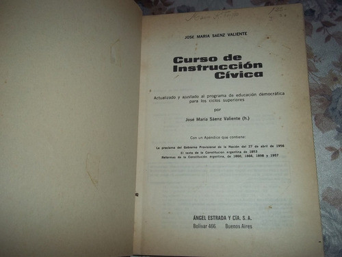 Curso De Instruccion Civica - Jose Maria Saenz Valiente 1