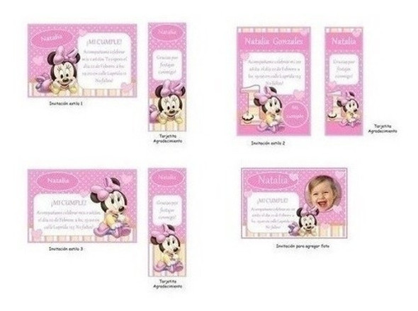 Kit Imprimible Para Tu Fiesta De Minnie Mouse Bebe 1