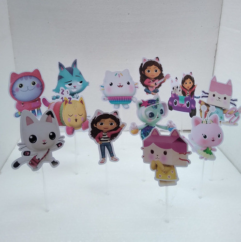 Toppers Personalizado, Adorno Para Torta Gaby Casa De Muñeca 0