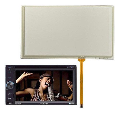 Tela Touch Screen 6.1 Polegadas Mp5 Hbd-d2000av H-buster 0