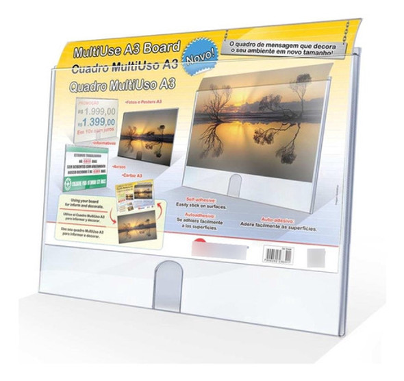 Quadro Multiuso A3 Cristal Sem Suporte 1